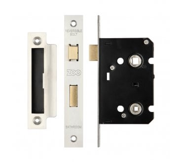 Zoo Hardware ZBC Mortice Bathroom Mortice Locks - Satin Stainless Steel