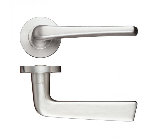 Zoo Hardware ZCS160 Wedge Handle On Rose - Satin Stainless Steel