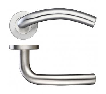 Zoo Hardware ZCS2040 Curved Handle On Rose - Satin Stainless Steel