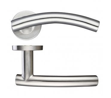Zoo Hardware ZCS2120 Arched Handle On Rose - Satin Stainless Steel