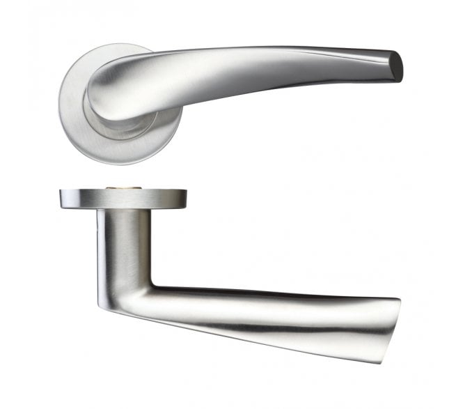 Zoo Hardware ZCS2140 Curved Handle On Rose - Satin Stainless Steel