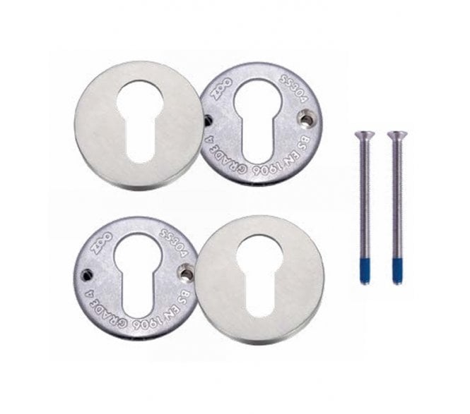 Zoo Hardware ZG4S Euro Profile Escutcheons (Pairs) - Satin Stainless Steel