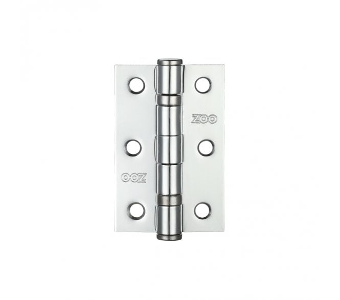 Zoo Hardware ZHS32 Ball Bearing Butt Hinges 76x51mm (Pair) - Polished Chrome
