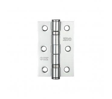 Zoo Hardware ZHS32 Ball Bearing Butt Hinges 76x51mm (Pair) - Polished Chrome
