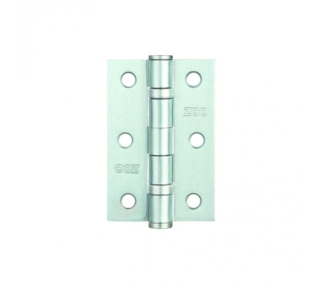 Zoo Hardware ZHS32 Ball Bearing Butt Hinges 76x51mm (Pair) - Satin Chrome