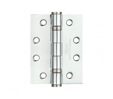 Zoo Hardware ZHS43 Ball Bearing Butt Hinges 102x76mm (Pair) - Polished Chrome