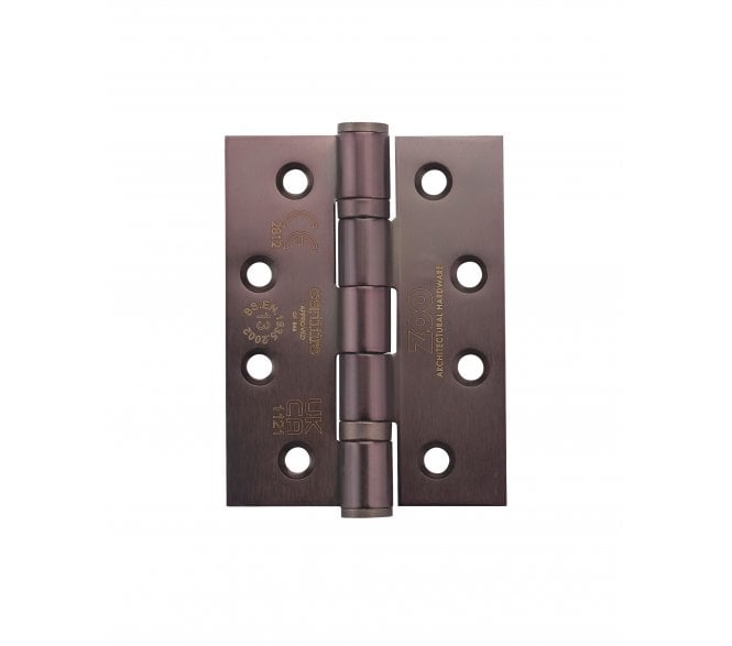Zoo Hardware ZHSS243 Grade 13 Ball Bearing Butt Hinges 102x76mm - Etna Bronze