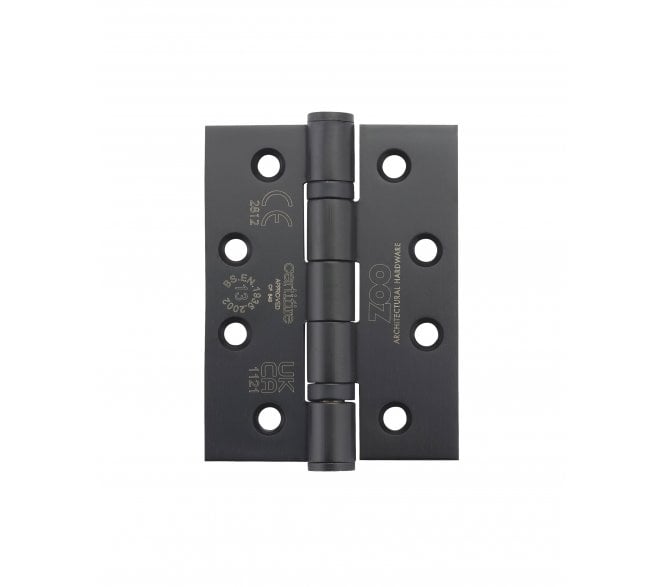 Zoo Hardware ZHSS243 Grade 13 Ball Bearing Butt Hinges 102x76mm - Matt Black