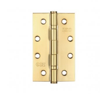 Zoo Hardware ZHSS63 Slim Knuckle Ball Bearing Butt Hinges 102x63mm (Pair) - PVD Brass