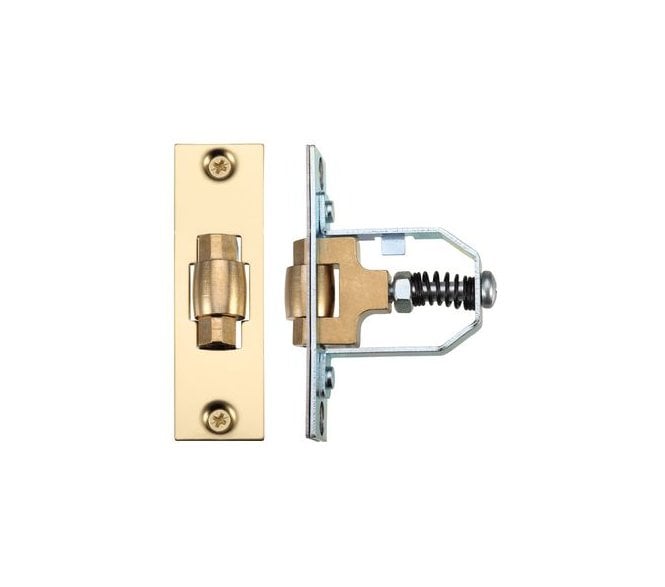 Zoo Hardware ZRL Heavy Duty Adjustable Roller Catch - Polished Brass