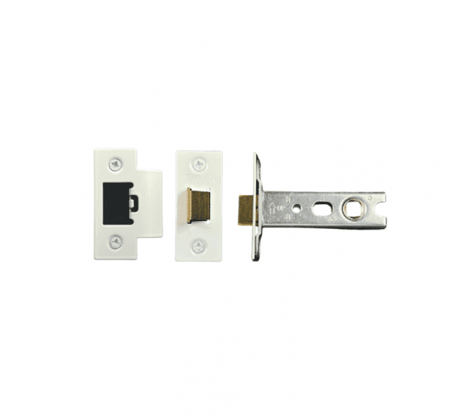 Zoo Heavy Duty Tubular Mortice Latch - Powder Coat White
