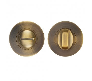 Zoo ZPA004-AB Bathroom Turn & Release Set - Antique Brass
