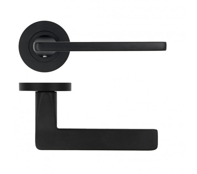 Zoo ZPA010-MB Leon Lever On Round Rose - Matt Black