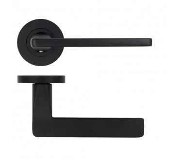 Zoo ZPA010-MB Leon Lever On Round Rose - Matt Black