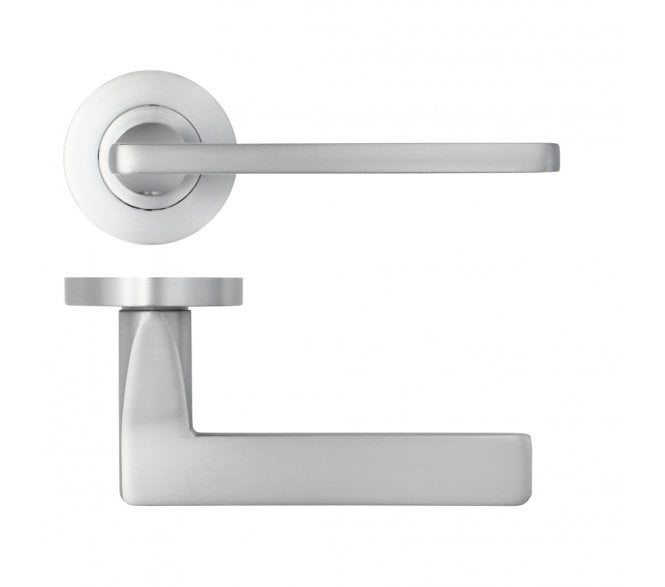Zoo ZPA010-SC Leon Lever On Round Rose - Satin Chrome
