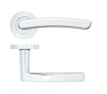 Zoo ZPA020-CP Santiago Lever On Round Rose - Polished Chrome