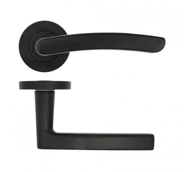 Zoo ZPA020-MB Santiago Lever On Round Rose - Matt Black