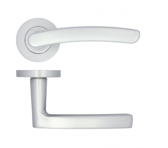 Zoo ZPA020-SC Santiago Lever On Round Rose - Satin Chrome
