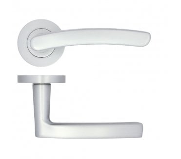 Zoo ZPA020-SC Santiago Lever On Round Rose - Satin Chrome