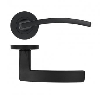Zoo ZPA030-MB Toledo Lever On Round Rose - Matt Black