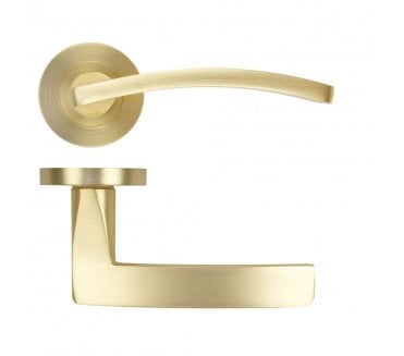Zoo ZPA030-SB Toledo Lever On Round Rose - Satin Brass