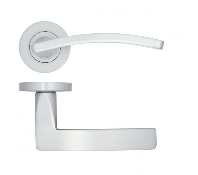Zoo ZPA030-SC Toledo Lever On Round Rose - Satin Chrome