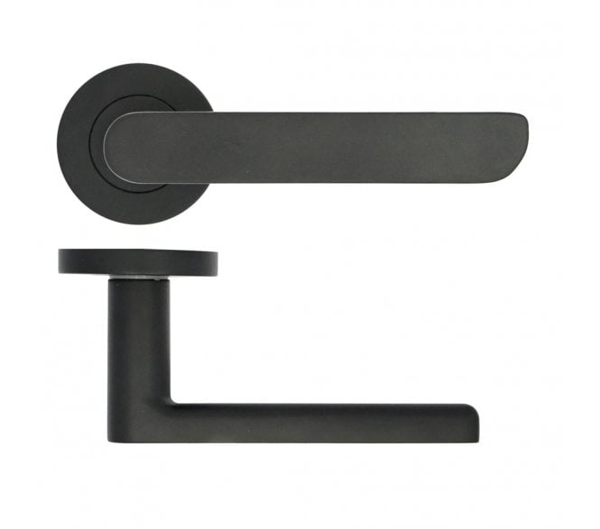 Zoo ZPA040-MB Valencia Lever On Round Rose - Matt Black