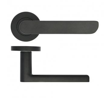 Zoo ZPA040-MB Valencia Lever On Round Rose - Matt Black