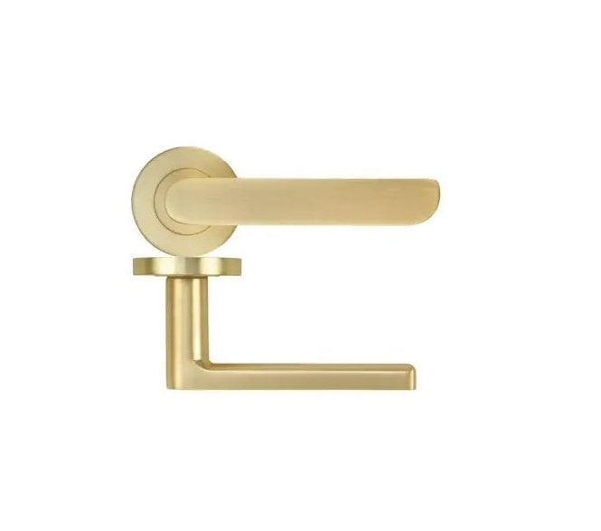 Zoo ZPA040-SB Valencia Lever On Round Rose - Satin Brass