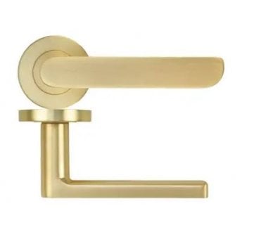 Zoo ZPA040-SB Valencia Lever On Round Rose - Satin Brass