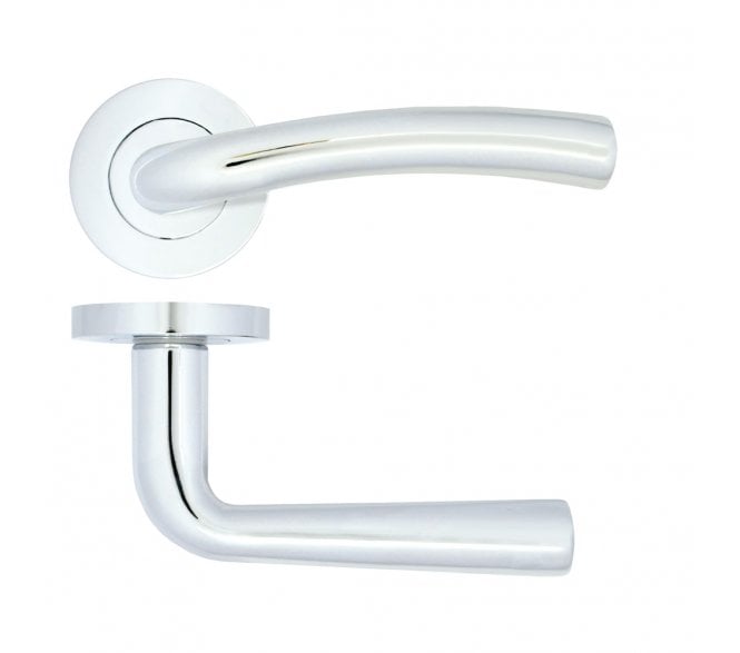 Zoo ZPA050-CP Seville Lever On Round Rose - Polished Chrome
