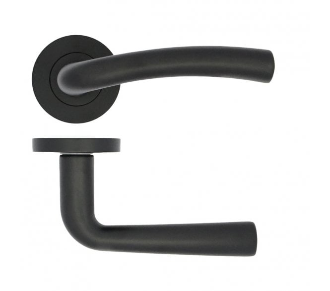 Zoo ZPA050-MB Seville Lever On Round Rose - Matt Black
