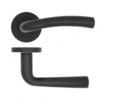 Zoo ZPA050-MB Seville Lever On Round Rose - Matt Black