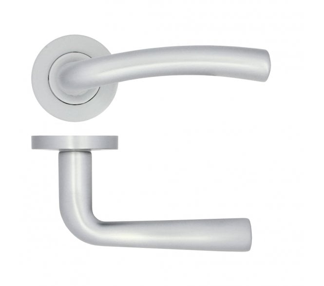 Zoo ZPA050-SC Seville Lever On Round Rose - Satin Chrome