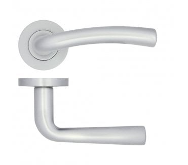 Zoo ZPA050-SC Seville Lever On Round Rose - Satin Chrome