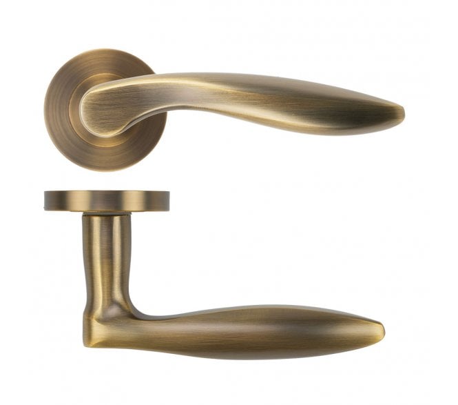 Zoo ZPA060-AB Cadiz Lever On Round Rose - Antique Brass