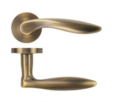 Zoo ZPA060-AB Cadiz Lever On Round Rose - Antique Brass