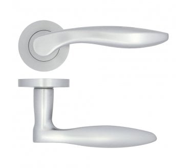 Zoo ZPA060-SC Cadiz Lever On Round Rose - Satin Chrome