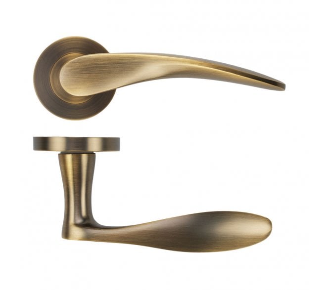 Zoo ZPA070-AB Merida Lever On Round Rose - Antique Brass