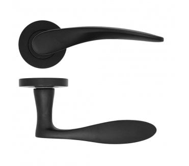 Zoo ZPA070-MB Merida Lever On Round Rose - Matt Black