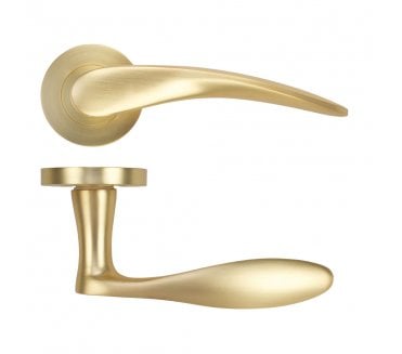 Zoo ZPA070-SB Merida Lever On Round Rose - Satin Brass