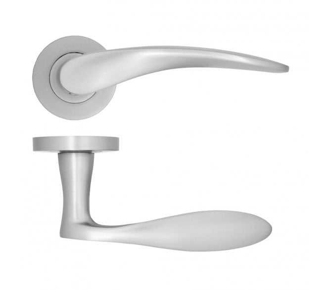 Zoo ZPA070-SC Merida Lever On Round Rose - Satin Chrome