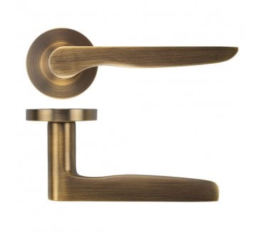 Zoo ZPA080-AB Vigo Lever On Round Rose - Antique Brass