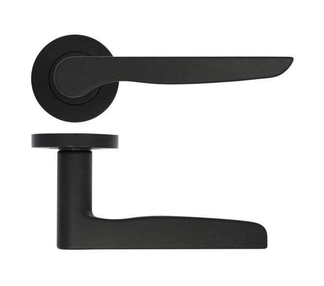 Zoo ZPA080-MB Vigo Lever On Round Rose - Matt Black