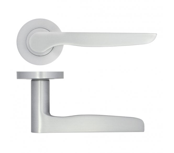 Zoo ZPA080-SC Vigo Lever On Round Rose - Satin Chrome