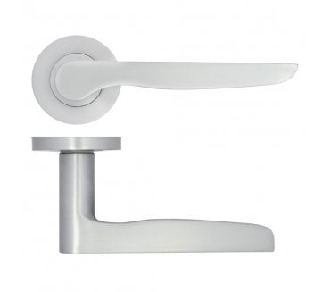 Zoo ZPA080-SC Vigo Lever On Round Rose - Satin Chrome