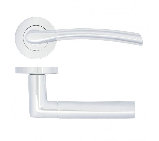Zoo ZPA100-CP Andorra Lever On Round Rose - Polished Chrome