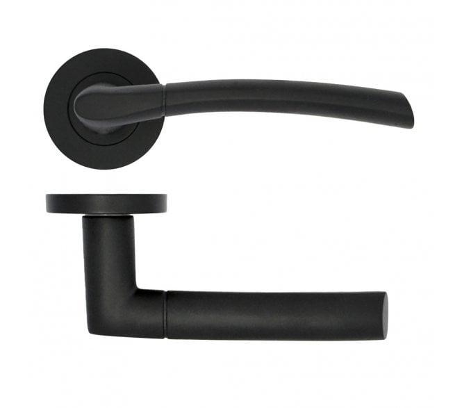 Zoo ZPA100-MB Andorra Lever On Round Rose - Matt Black