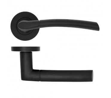 Zoo ZPA100-MB Andorra Lever On Round Rose - Matt Black