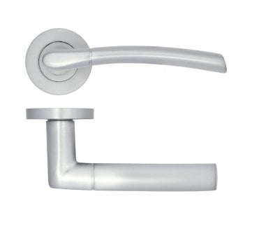 Zoo ZPA100-SC Andorra Lever On Round Rose - Satin Chrome